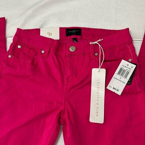 Celebrity Pink Jayden Skinny Pant Junior’s Size 3 Pink New Stretchy Colorful - Picture 2 of 8